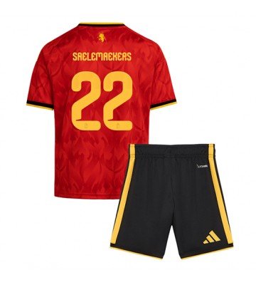 Belgien Alexis Saelemaekers #22 Replika Hemmatröja Barn VM 2026 Kortärmad (+ Korta byxor)